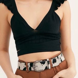 Cow Print Free People Belt
